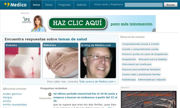 Medico.com, un portal de información y consultas médicas
