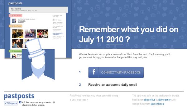 PastPosts, recuerda que hiciste en Facebook justo un año atrás
