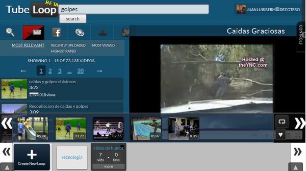 TubeLoop, crea playlists con vídeos de YouTube para compartir en Facebook