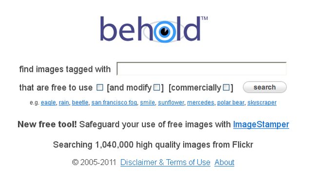 Behold, buscador de imágenes de uso libre