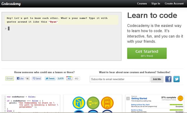 Codecademy, una forma sencilla y gratuita de aprender a programar
