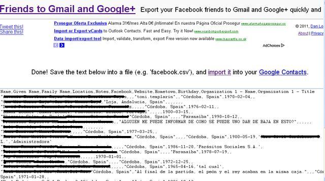 Friends to Gmail and Google+, Exporta tus contactos de Facebook a Gmail y Google+ con esta utilidad web