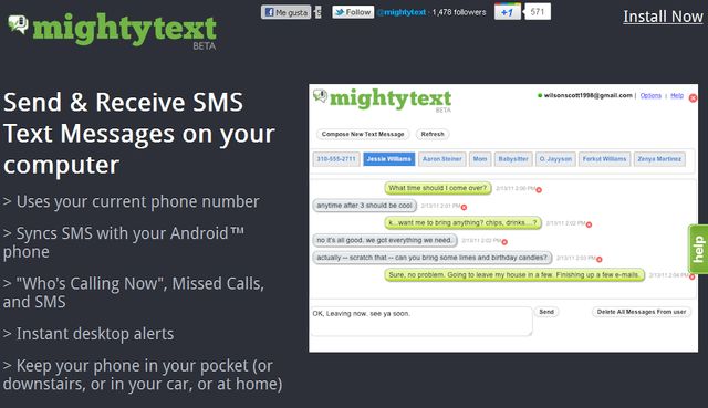 does mightytext app block other chat applications
