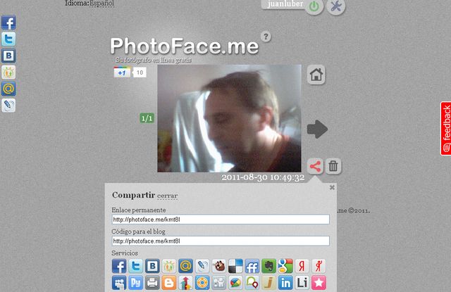 PhotoFace, tómate una foto diaria con tu webcam y guárdala en la nube