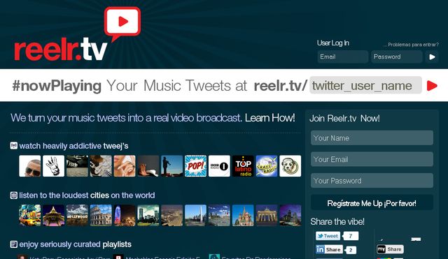 Reelr.tv, crea tu canal de videoclips musicales con un hashtag en Twitter