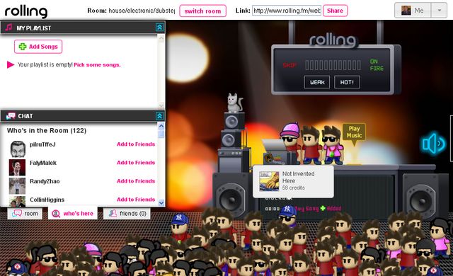 Rolling, crea o entra en salas para participar en sesiones de DJ