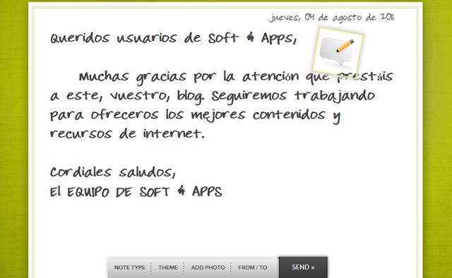 Thankuz, servicio web para enviar mensajes de agradecimiento