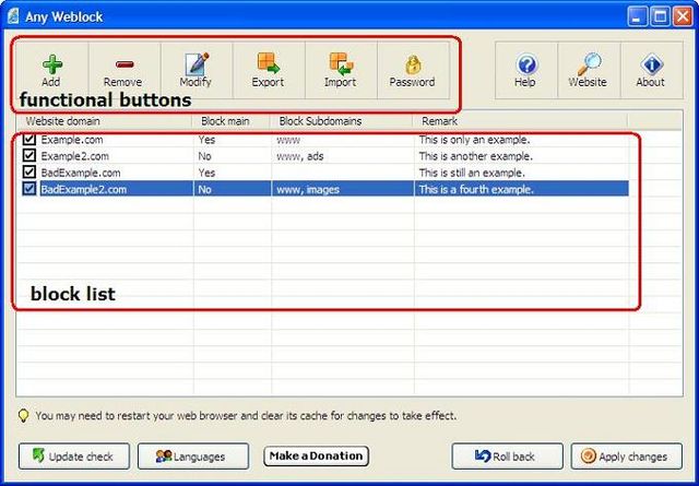 Any Weblock, utilidad Windows gratuita de control parental para bloquear el acceso a ciertos sitios