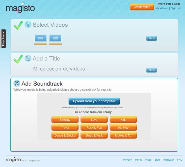 Magisto, un práctico y sencillo editor de vídeos online