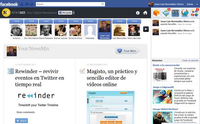 NewsMix, transforma tus "Me gusta" en un magazine