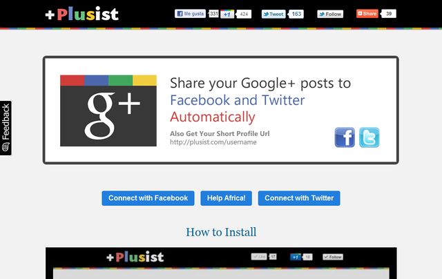 +Plusist, envía automáticamente tus publicaciones de Google+ a Facebook y Twitter