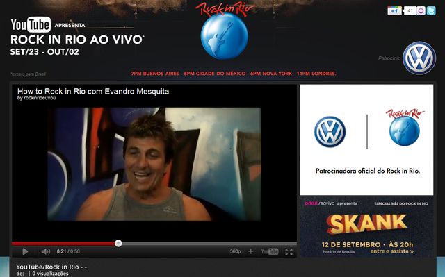 YouTube emitirá en directo Rock in Rio 2011
