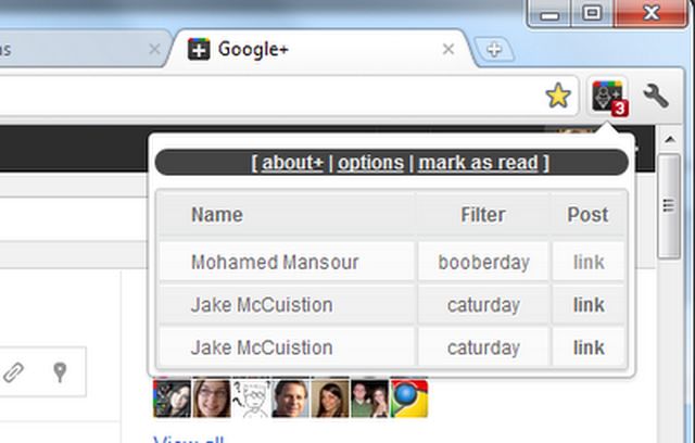 Stream Filter for Google Plus, un nuevo botón de notificaciones para los contenidos que más te interesan (Chrome)