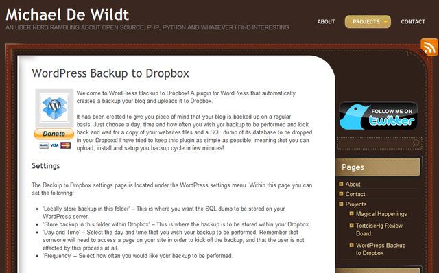 WordPress Backup to Dropbox, backups automáticos de tu blog en Dropbox