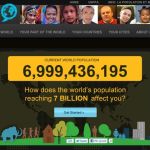 7billionandme, contador de la población mundial que espera al habitante 7 billones