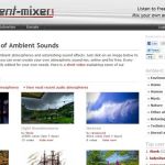 Ambient-Mixer, miles de sonidos relajantes organizados en categorías