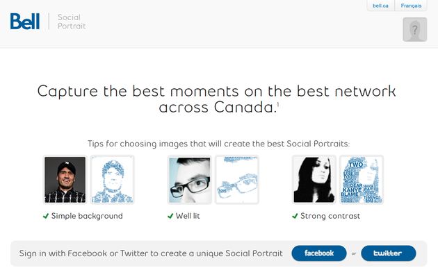 Bell Social Portrait, genera tu imagen a partir de las palabras que más usas en las redes sociales