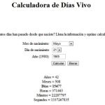 Calcula online cuántos días has vivido