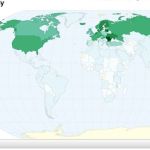 Mapa interactivo de la velocidad media de descarga en el mundo