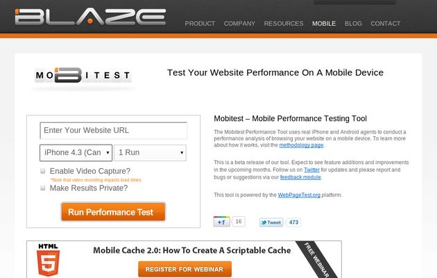 Mobitest, comprueba el rendimiento y como se ve tu sitio en distintos modelos de smartphone