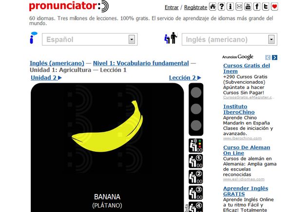 Pronunciator, aprende a pronunciar correctamente en más de 60 idiomas