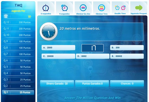 The Million Question: juega online a "Quién quiere ser millonario" por diversión o dinero real