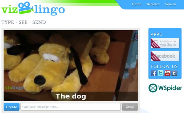 Vizlingo: transforma cualquier frase, en inglés, en un vídeo y compártelo