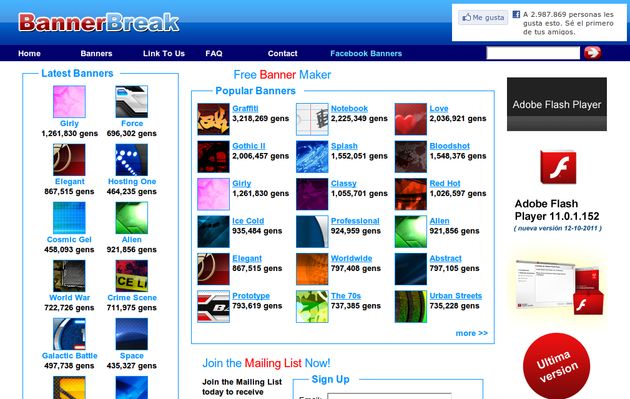 BannerBreak, crea rápidamente banners estáticos para tu web