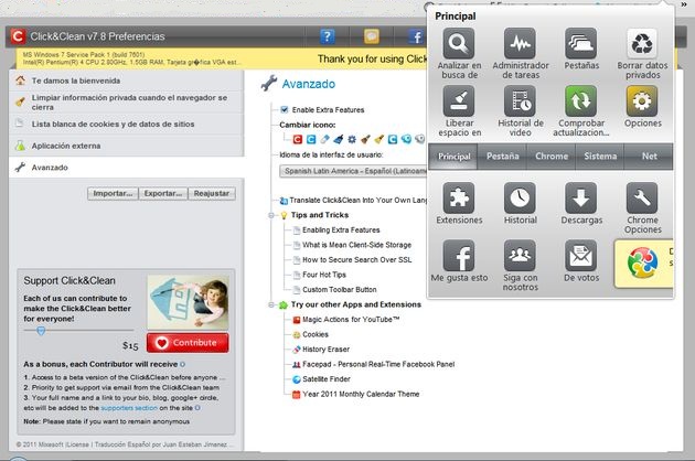 Click&Clean, una extensión para Chrome que limpia, protege tu PC y mucho más