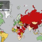 Freedom of the Press 2011, mapa mundial de libertad de prensa en 2011