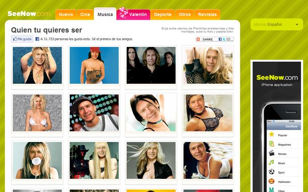 SeeNow, multitud de plantillas para crear divertidos fotomontajes