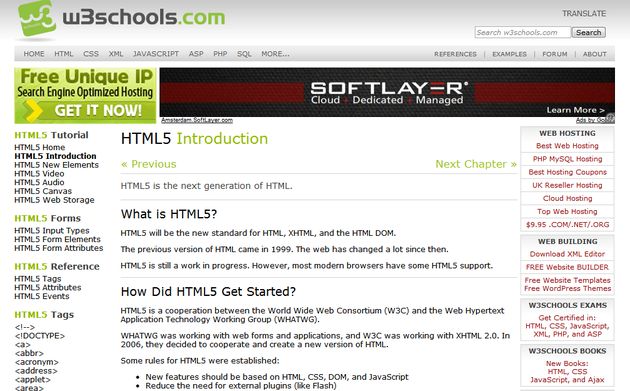 Completo tutorial de HTML5 con ejemplos prácticos (inglés)