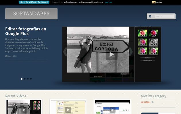 VidCaster, crea automáticamente un vídeo blog a partir de tus vídeos en YouTube