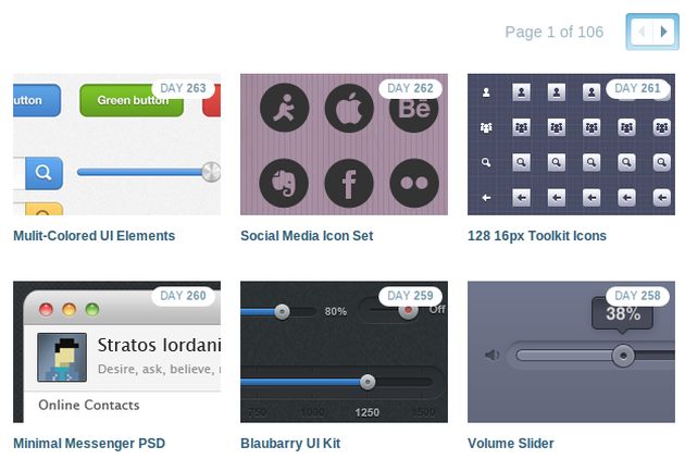 365psd: cientos de packs de iconos, botones y gráficos psd gratuitos