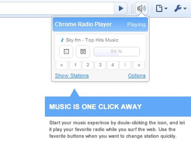 Chrome Radio Player, escucha radios de todo el mundo mientras navegas