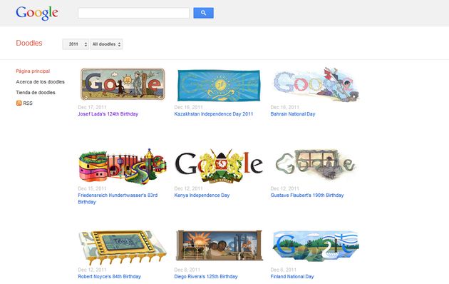 Todos los Doodles de Google, locales y globales, desde 1998 a la actualidad