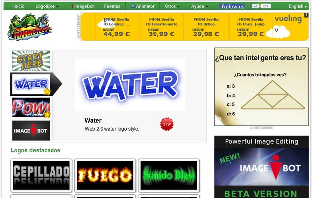 FlamingText: aplicación web gratuita para crear logotipos, textos de cabecera, botones y más