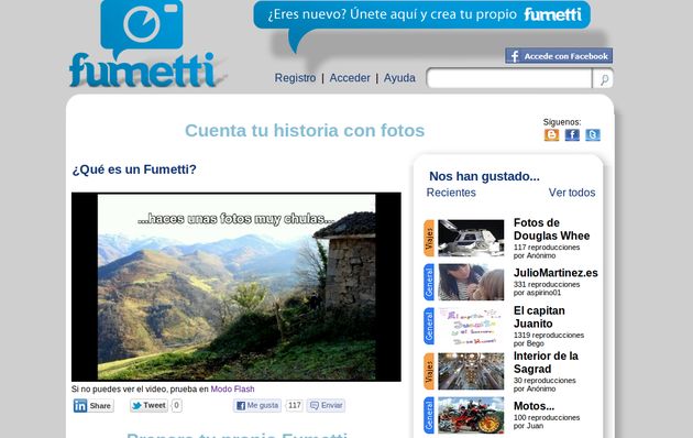 Fumetti, crea slideshows para contar historias con tus fotos