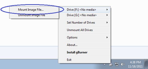gBurner Virtual Drive, aplicación gratuita para crear múltiples unidades virtuales