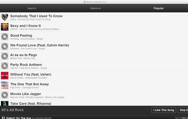 Grooveshark Mobile, una versión en HTML5 adaptada a dispositivos móviles