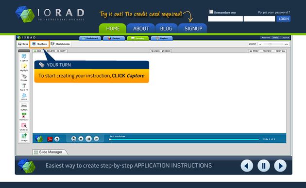 Iorad, utilidad web para crear manuales interactivos del uso de aplicaciones