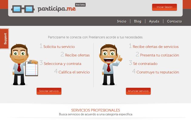 Participa.me, portal de empleo para profesionales freelance