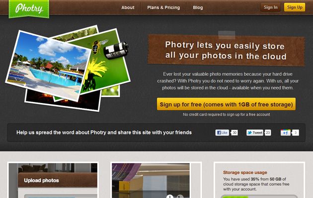Photry, servicio de backup online para tus fotografías con 1 Gb gratuito