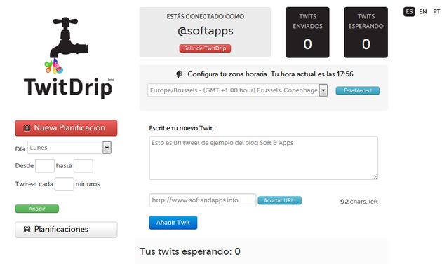 TwitDrip, planifica cómodamente el envío de tweets