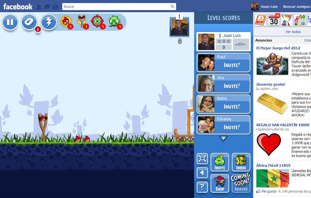Ya se pueda jugar a Angry Birds en Facebook