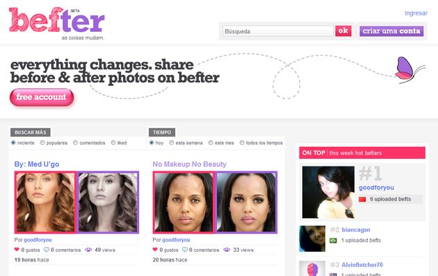 Befter: la red social para conocer el antes y el después de personas, lugares o cosas