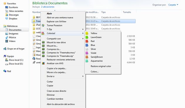 Folder Colorizer, identifica tus carpetas cambiándolas de color