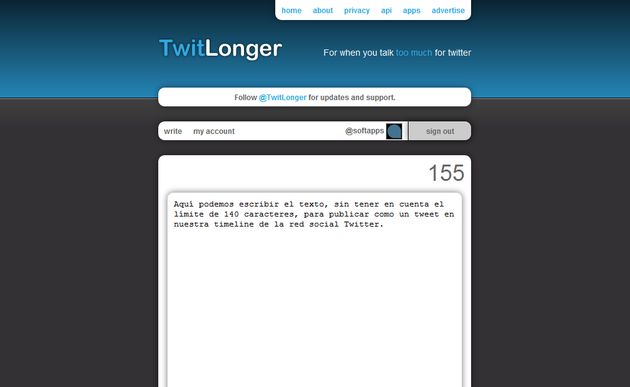 TwitLonger, utilidad web gratuita para escribir tweets más extensos