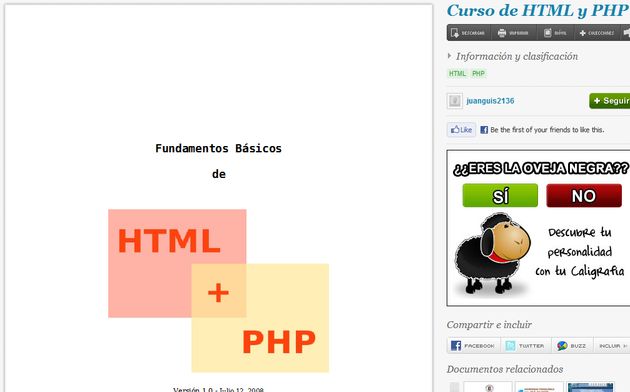 Manual gratuito para iniciarse en la programación HTML y PHP