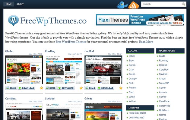 FreeWpThemes, gran directorio de temas gratis para WordPress